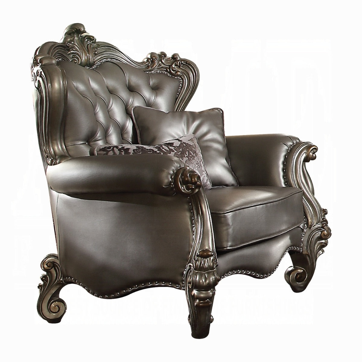 Versailles Collection Luxury 4-Piece Living Room Set, Including Sofa, Loveseat, Chair and Coffee Table