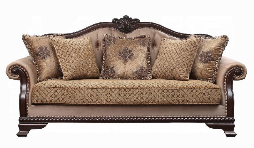 Luxury 4-Piece Living Room Set – Sofa, Loveseat, Chair & Coffee Table | Elegant Classic Design for Large Spaces