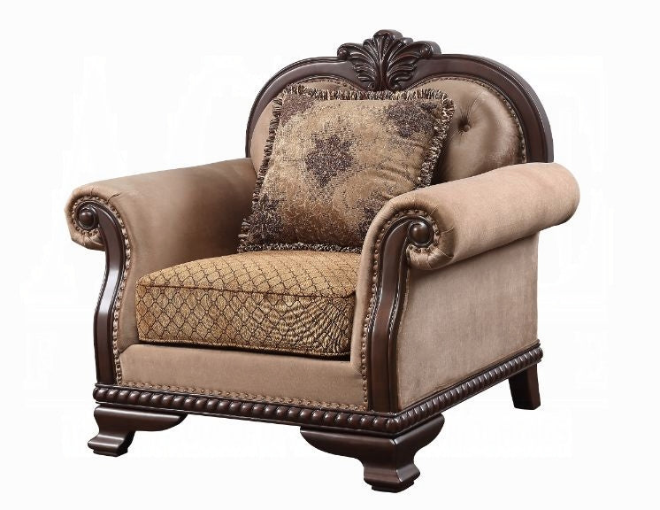 Luxury 4-Piece Living Room Set – Sofa, Loveseat, Chair & Coffee Table | Elegant Classic Design for Large Spaces