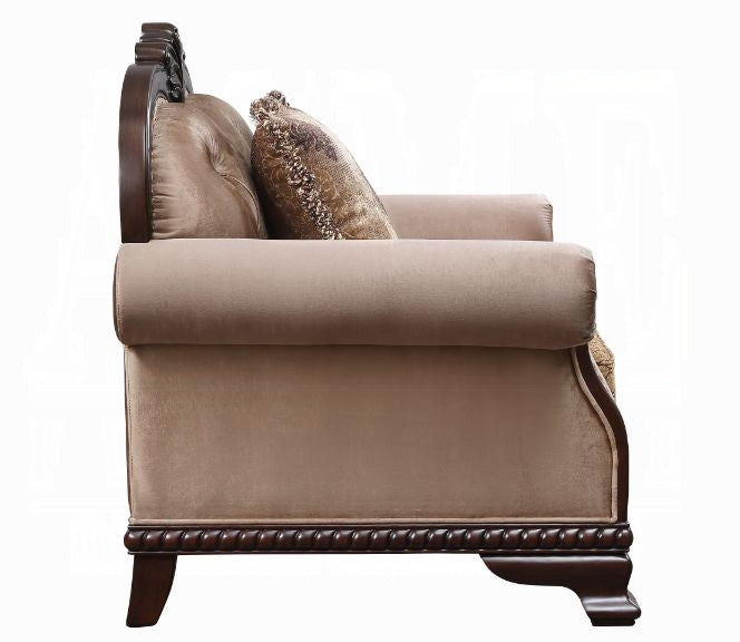 Luxury 4-Piece Living Room Set – Sofa, Loveseat, Chair & Coffee Table | Elegant Classic Design for Large Spaces