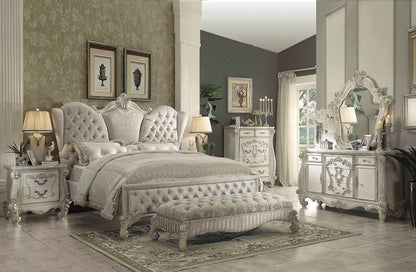 Versailles Bed in Ivory Fabric & Bone White
