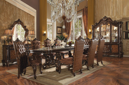 Versailles 9-Piece Luxurious Formal Dining Table Set Kitchen Furniture Set Include 1 Extendable Dining Table, 6 Side Chairs and 2 Arm Chairs, Set for 8 Persons