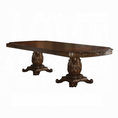 Vendome 9PS Formal Dining Room Set Include 1 Dining Table, 6 Side Chairs and 2 Arm Chairs, 8-Person Solid Wood Extendable Dining Set