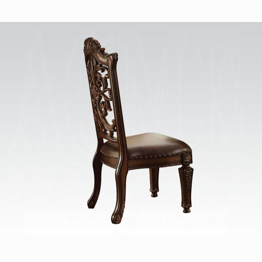 Vendome 9PS Formal Dining Room Set Include 1 Dining Table, 6 Side Chairs and 2 Arm Chairs, 8-Person Solid Wood Extendable Dining Set