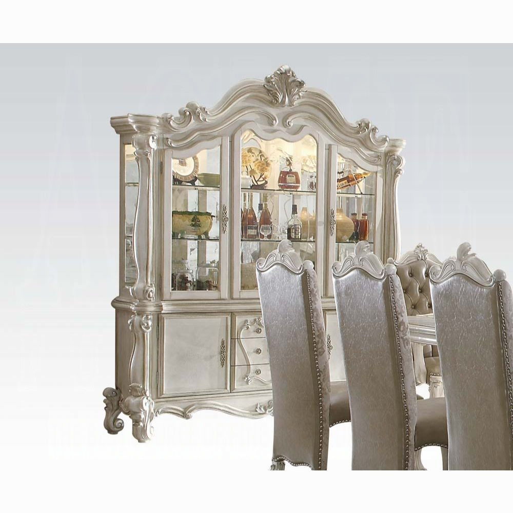 Versailles 10-Piece Luxurious Formal Dining Table Set Bone White Finish 61130