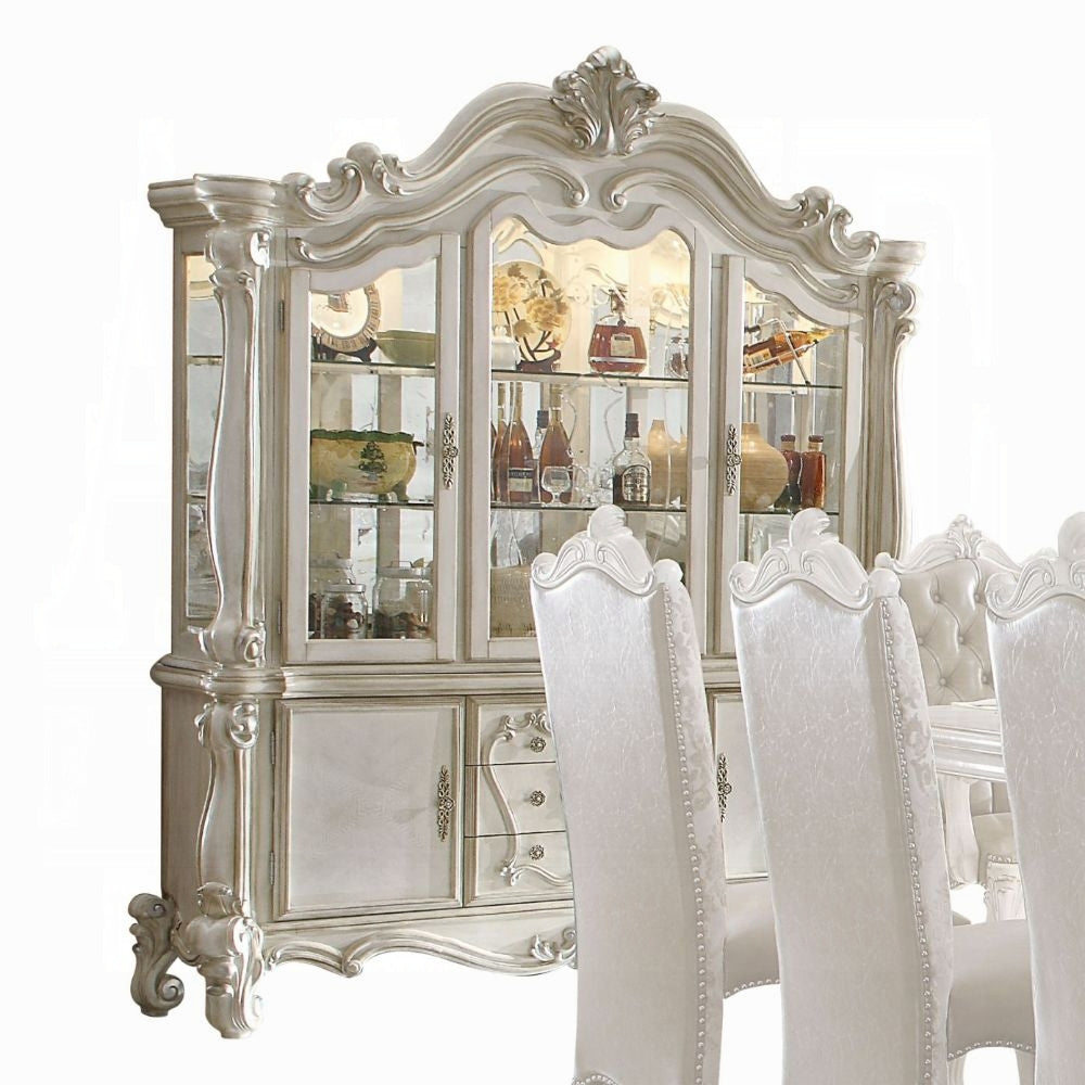 ACME Versailles Buffet & Hutch, Bone White, 61134