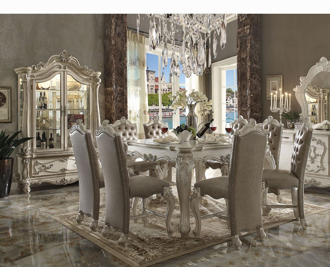 Versailles 9ps Dining Room Set 1 Counter Height Table and 8 Counter Height Chair