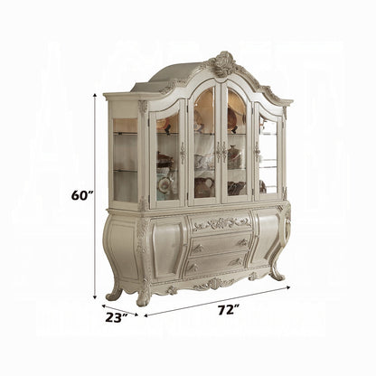 Rectangular 12 Pcs Luxurious Formal Dining Set Include 1 Extendable Dining Table, 8 Side Chairs, 2 Arm Chairs and Buffet & Hutch