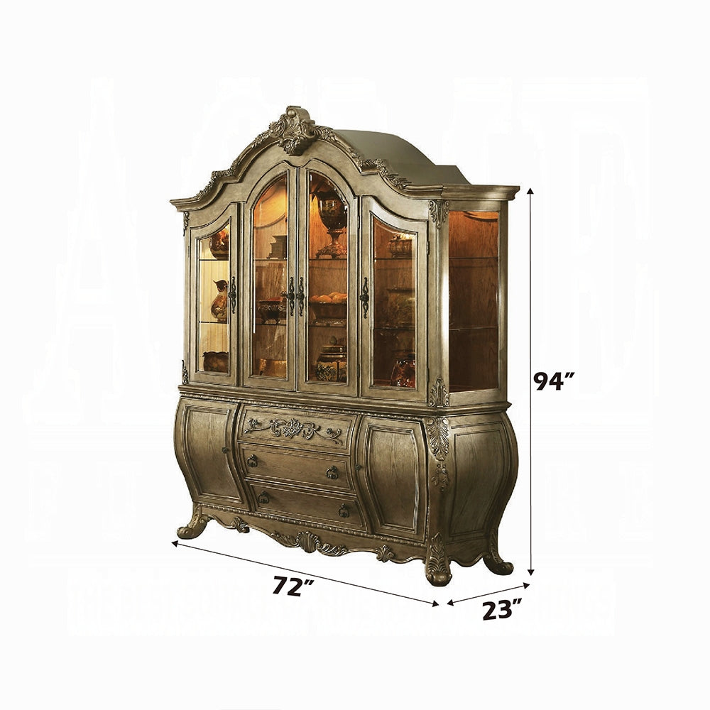 Ragenardus Buffet & Hutch Vintage Oak Finish 61294