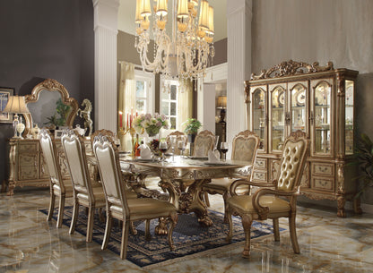 Dresden 9-Piece Luxurious Formal Dining Table Set Kitchen Furniture Set Include 1 Extendable Dining Table, 6 Side Chairs and 2 Arm Chairs, Set for 8 Persons