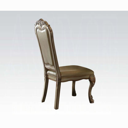 Dresden Side Chair in Gold Patina, Set of 2