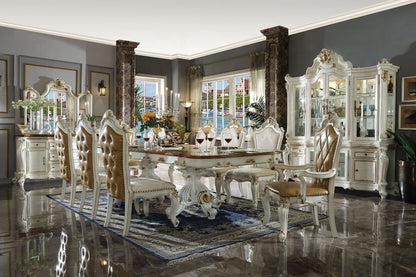 Picardy Buffet & Hutch Antique Pearl Finish 63464
