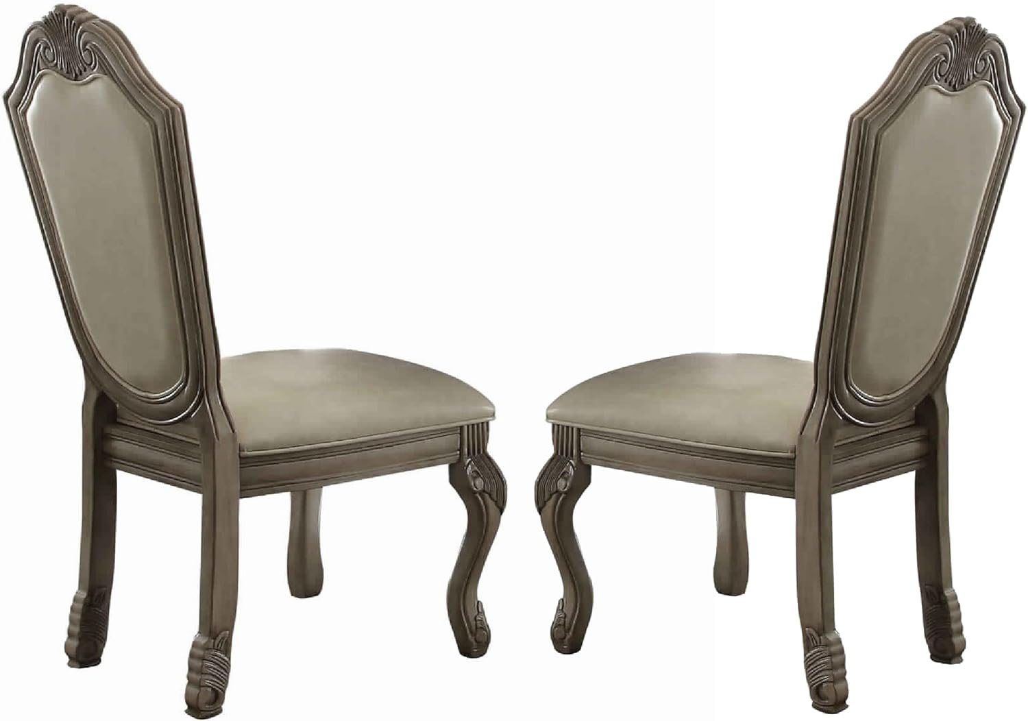 Chateau de Ville Side Chair Antique White Finish, Set of 2