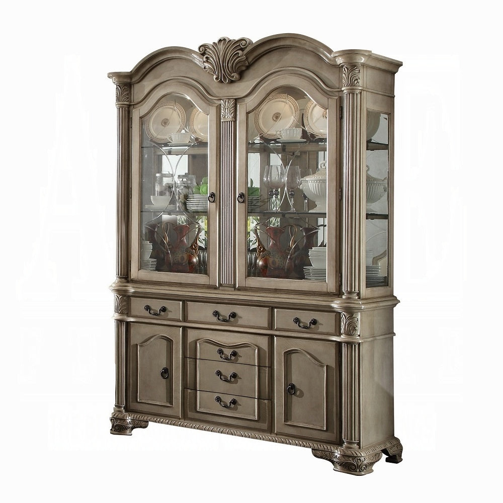 Chateau De Ville 10-Piece Dining Set Include 1 Dining Extension Table, 6 Side Chairs, 2 Arm Chairs and 1 Buffet & Hutch