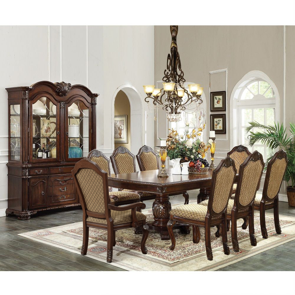 Traditional 9-Piece Dining Room Set with Dining Extendable Table, 6 Side Chairs and 2 Arm Chairs, Set for 8 Persons, Espresso