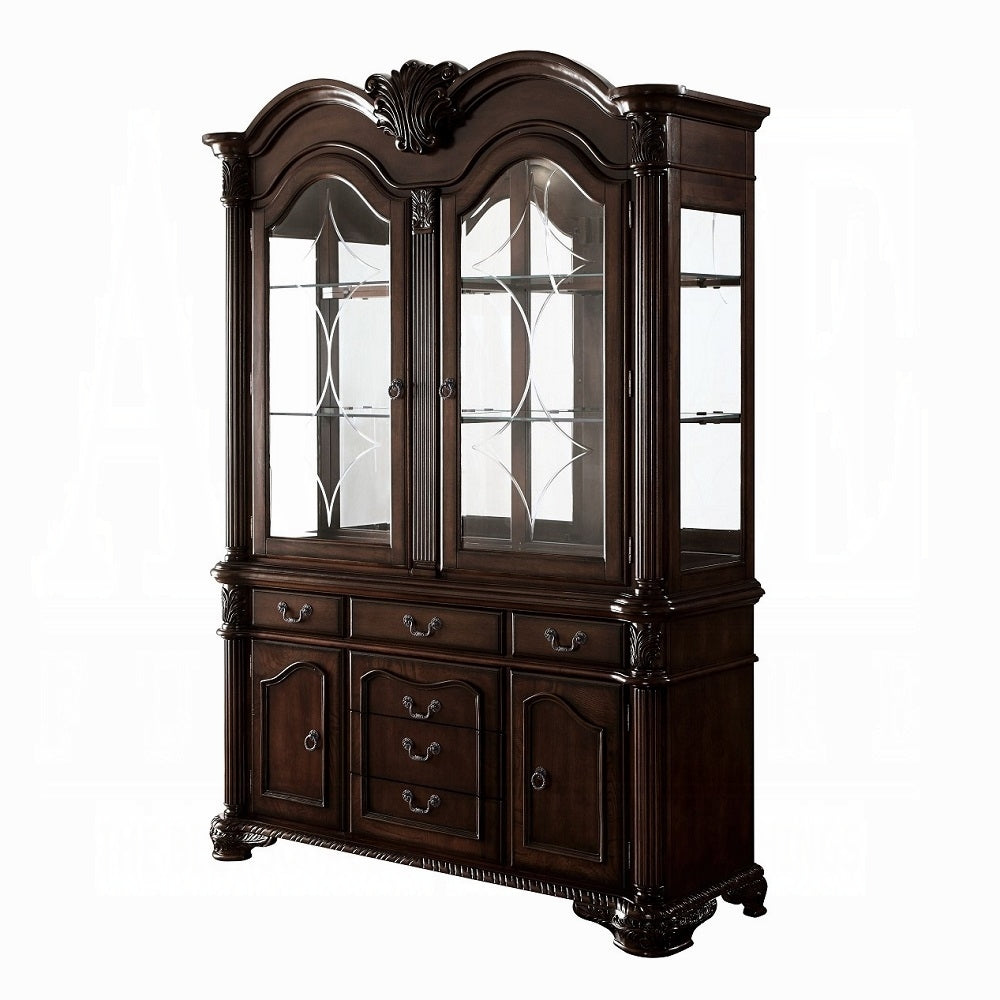 Chateau De Ville 8-Piece Dining Set Include 1 Dining Extension Table, 4 Side Chairs, 2 Arm Chairs and 1 Buffet & Hutch
