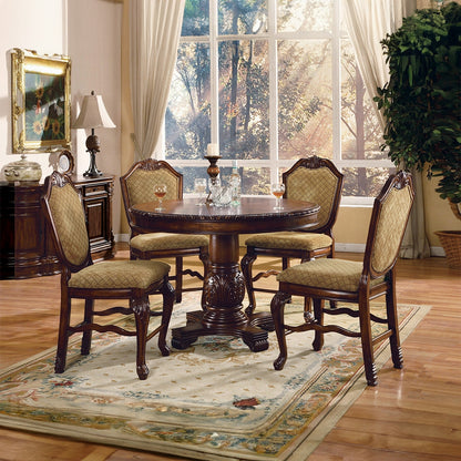 Chateau de Ville 5-Piece Counter Height Dining Set, 1 Table and 4 Chairs, Cherry Finish