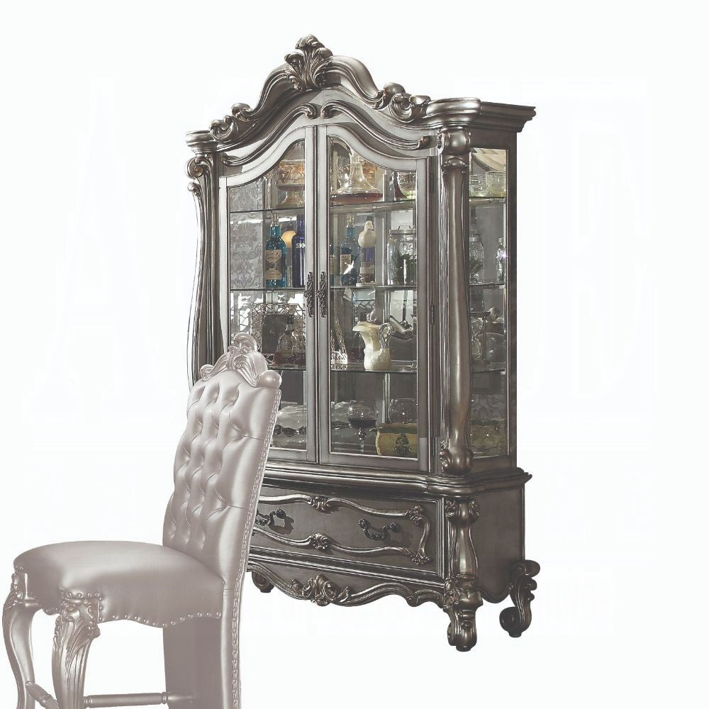 Versailles Curio Antique Platinum Finish 66838