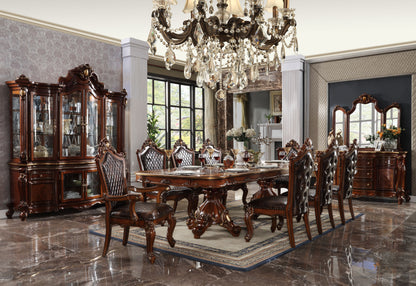 Picardy 8-Person Solid Wood Extendable Dining Set Honey Oak Finish