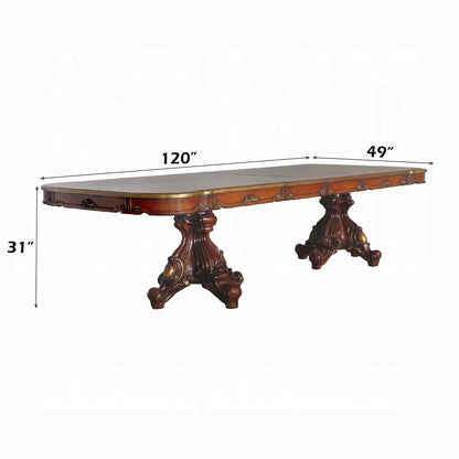 Picardy 8-Person Solid Wood Extendable Dining Set Honey Oak Finish