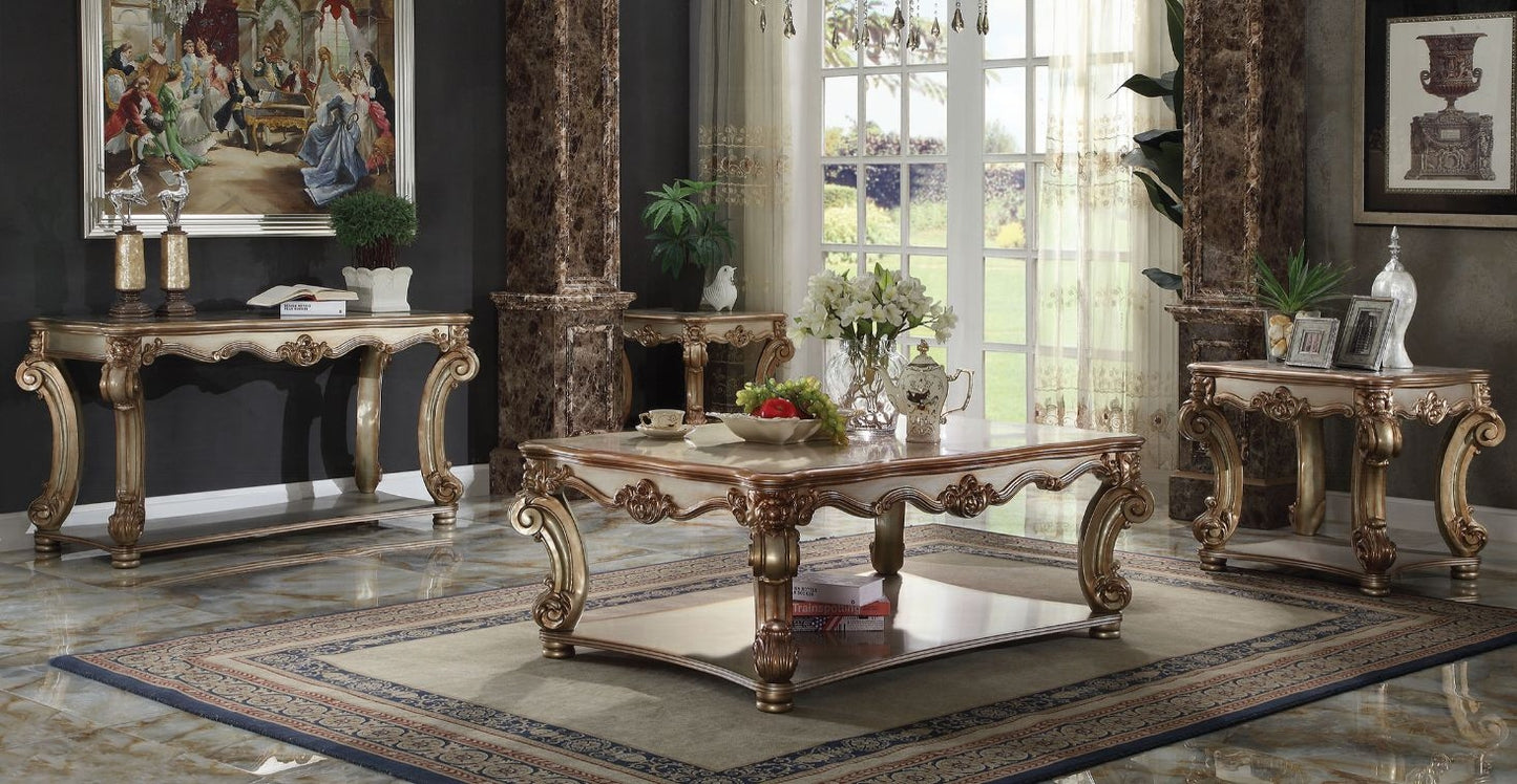 Vendome Colletion 4-Piece Living Room Set Include Sofa, Loveseat, Chair and Coffee Table, Finish: