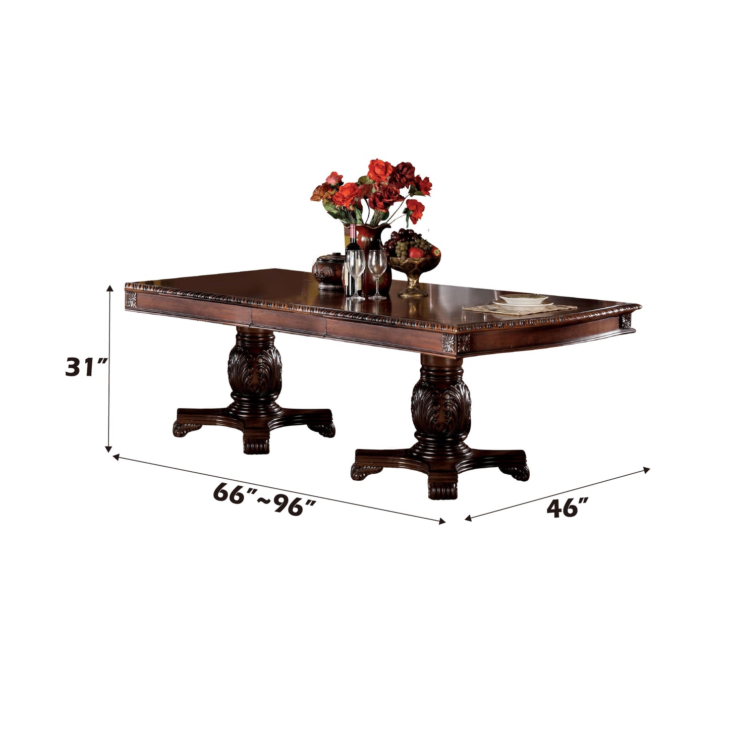 Chateau De Ville 10-Piece Dining Set Include 1 Dining Extension Table, 6 Side Chairs, 2 Arm Chairs and 1 Buffet & Hutch