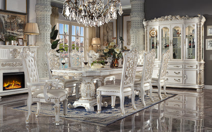Vendome 9PS Formal Dining Room Set Include 1 Dining Table, 6 Side Chairs and 2 Arm Chairs, 8-Person Solid Wood Extendable Dining Set