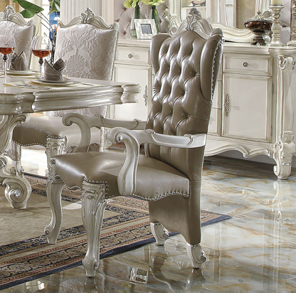 Versailles 10-Piece Luxurious Formal Dining Table Set Bone White Finish 61130