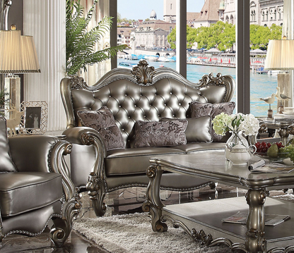 Versailles Collection Luxury 4-Piece Living Room Set, Including Sofa, Loveseat, Chair and Coffee Table