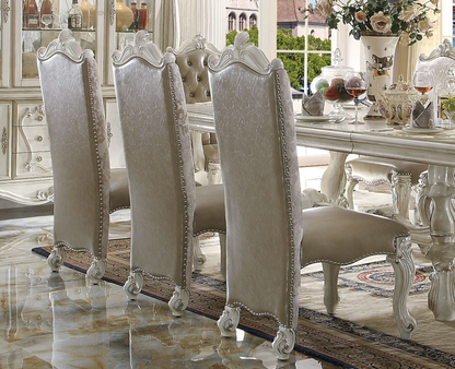 Versailles 10-Piece Luxurious Formal Dining Table Set Bone White Finish 61130
