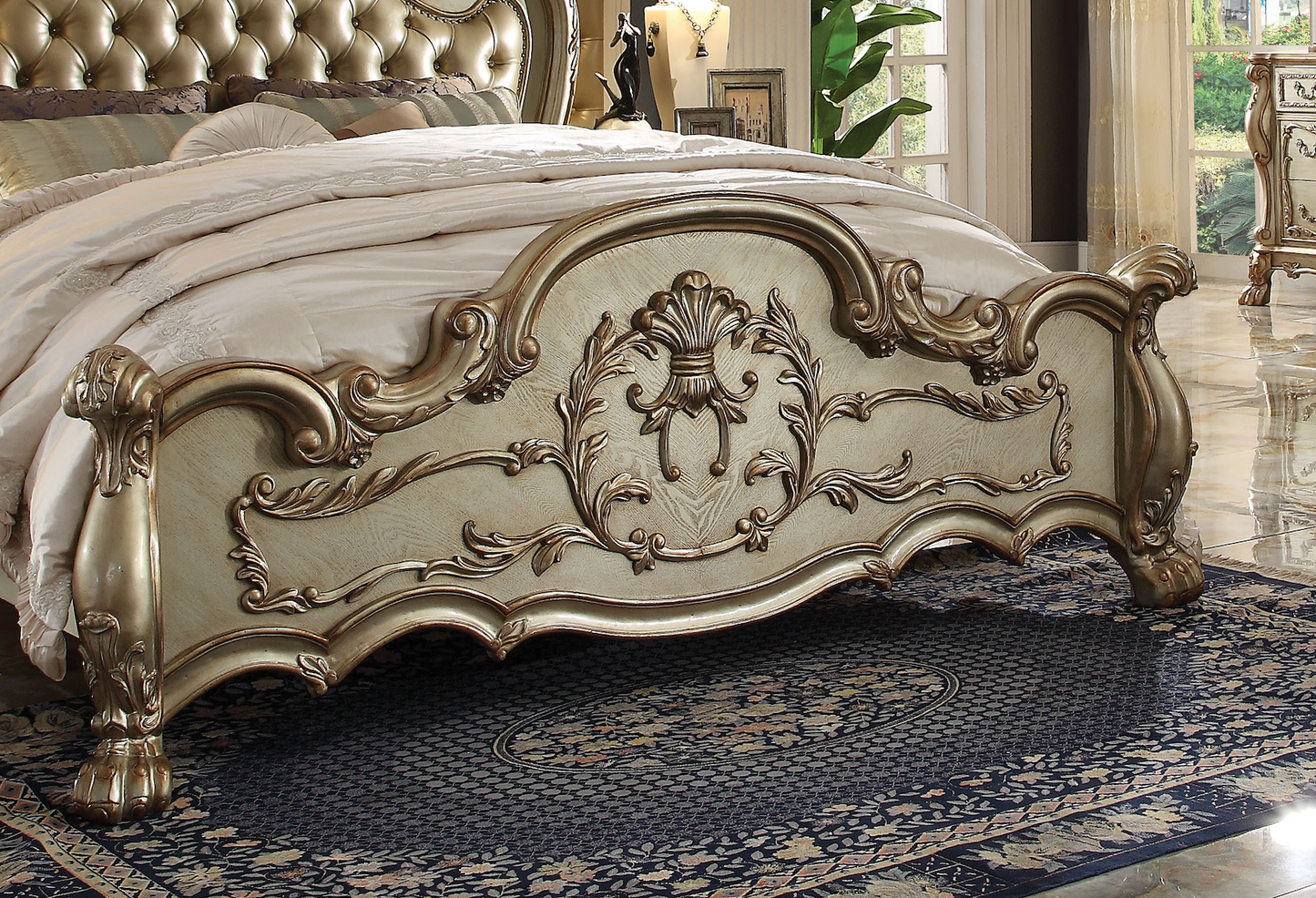 Dresden Bed in Gold Patina