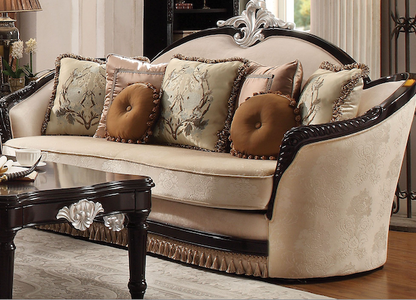 Ernestine 4-Piece Living Room Set Include Sofa w/ 7 Pillows, Loveseat w/ 5 Pillows, Chair w/ 2 Pillows and Coffee Table