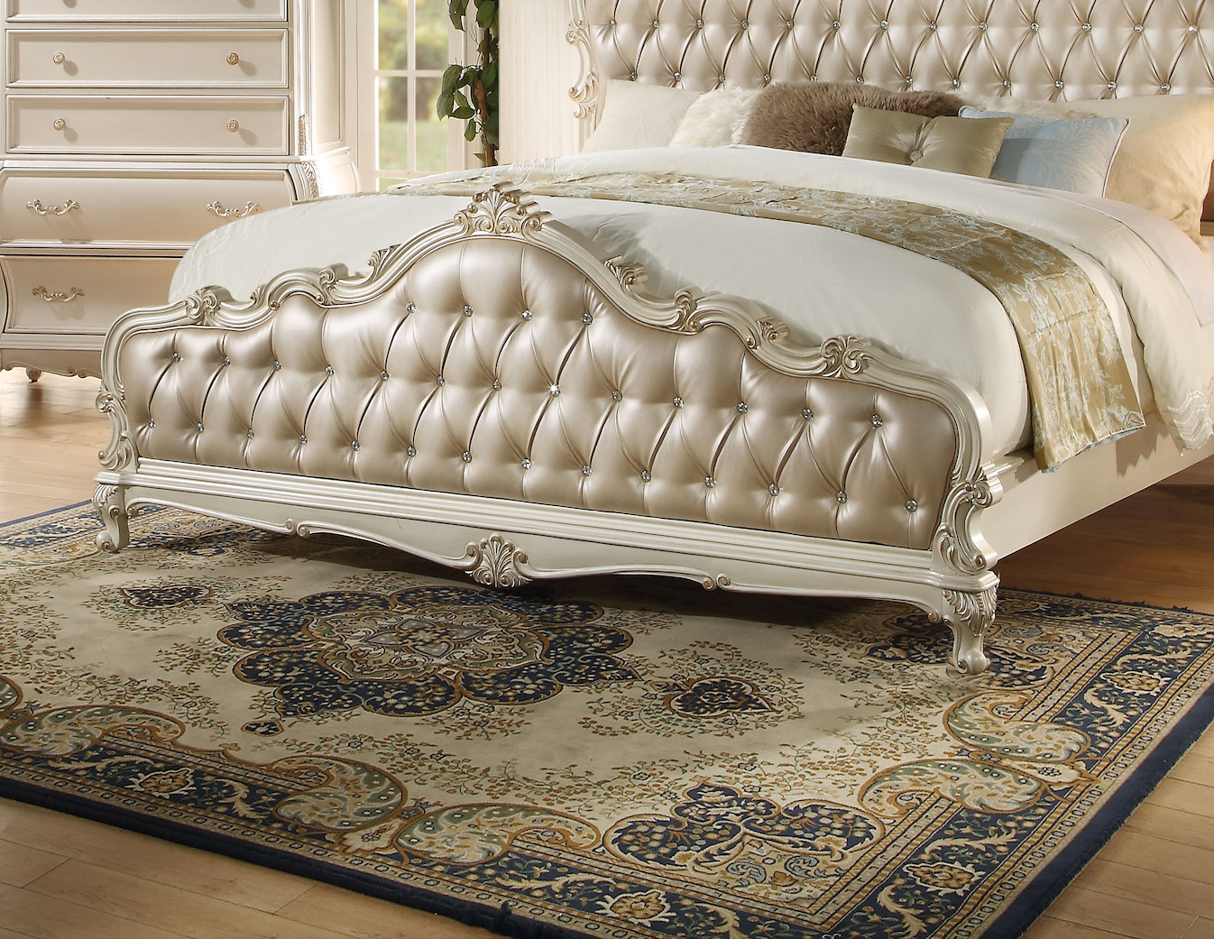 anastasia gold dress Manhattan Comfort Jasper Tall Dresser and Double Wide Dresser Set of 2 Off White main image 0