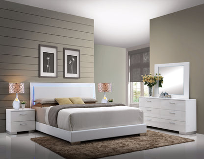 Lorimar Bed w/ Led in White