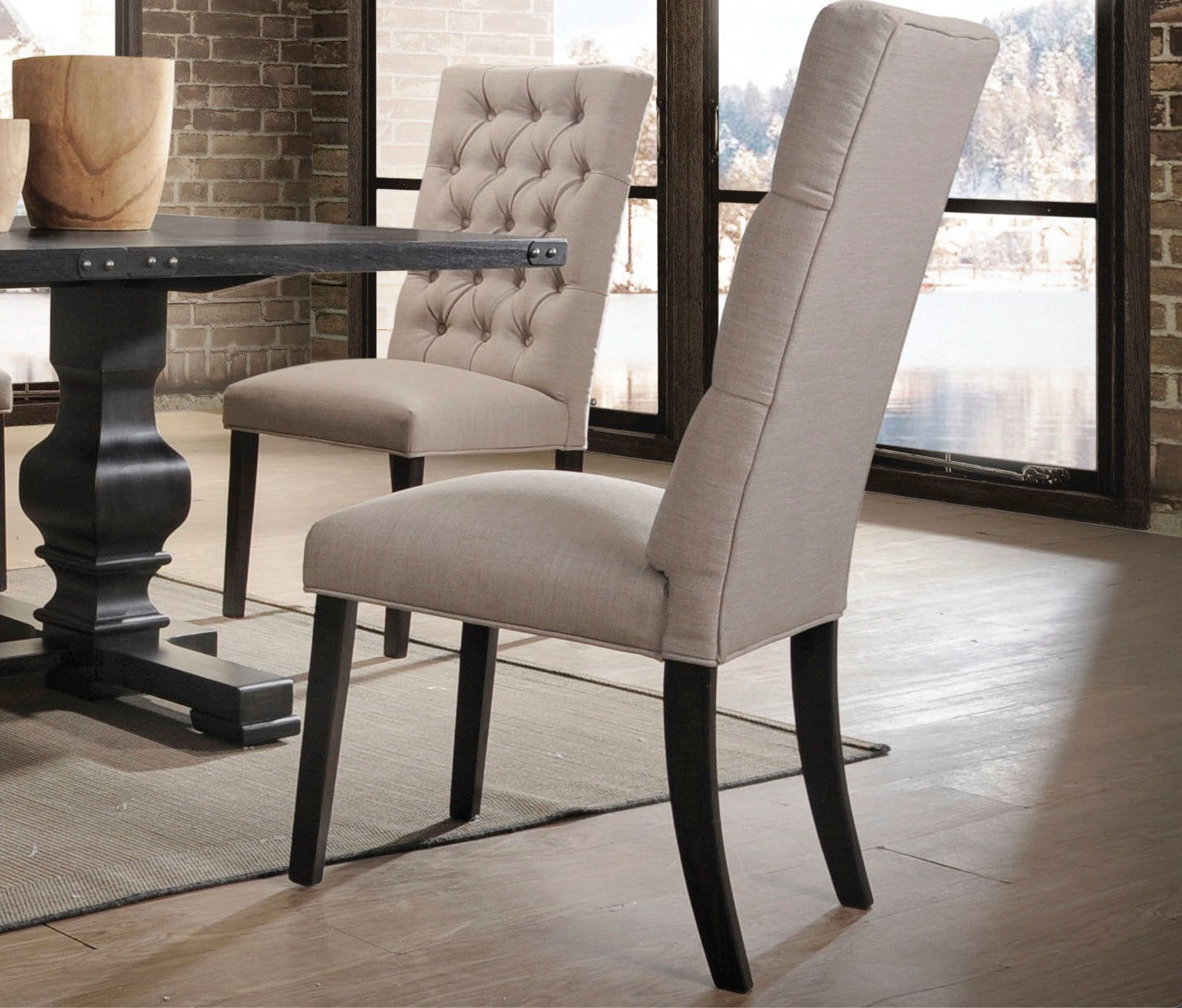 Morland 9-ps Dining Table Set Includes 1 Dining Table and 8 Side Chairs, Set for 8-Person