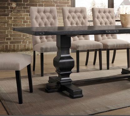 Morland 9-ps Dining Table Set Includes 1 Dining Table and 8 Side Chairs, Set for 8-Person