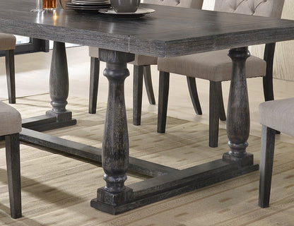 Bernard 7-ps Casual Dining Table Set Include 1 Dining Table, 6 Side Chairs, 6 -Person Dining Set