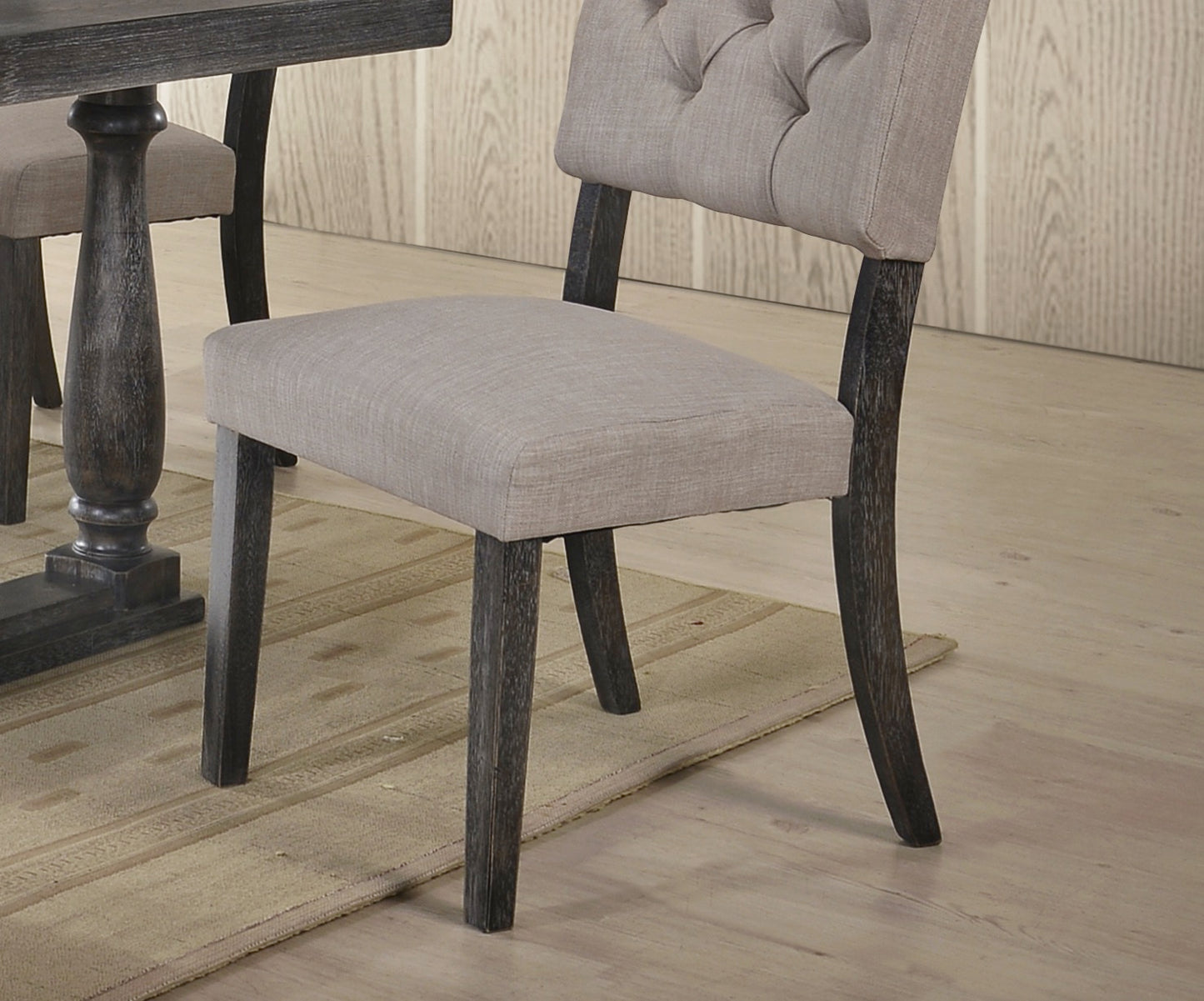Bernard 7-ps Casual Dining Table Set Include 1 Dining Table, 6 Side Chairs, 6 -Person Dining Set