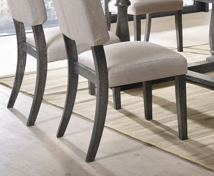 Bernard 7-ps Casual Dining Table Set Include 1 Dining Table, 6 Side Chairs, 6 -Person Dining Set