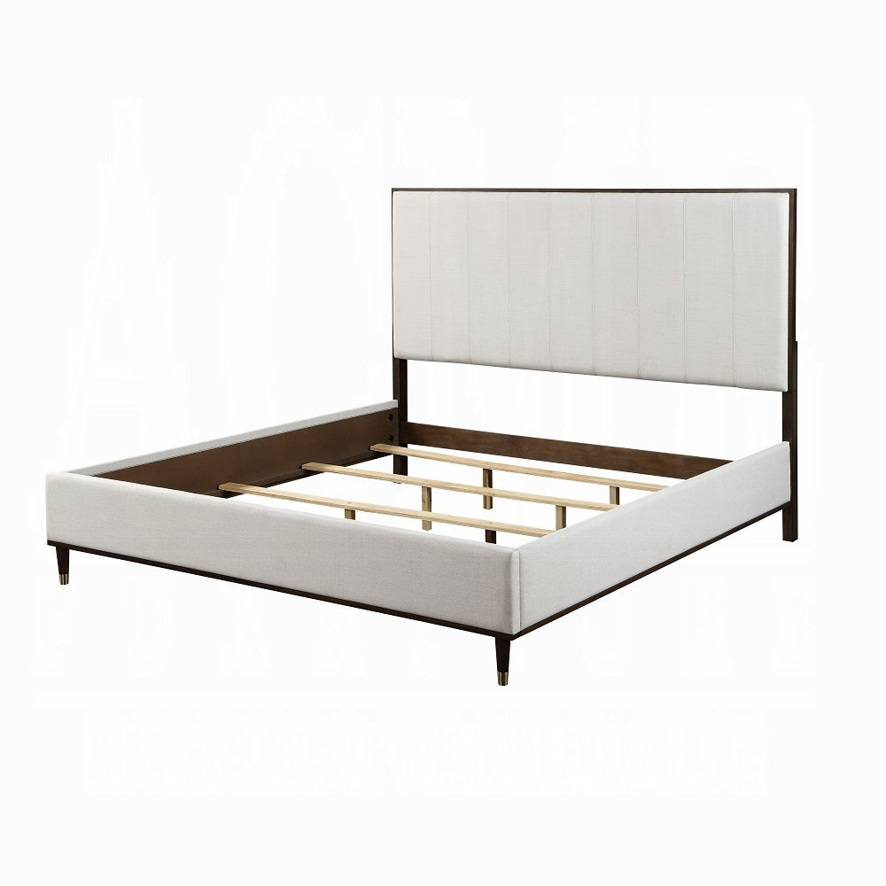 Carena 6-Piece Modern Luxury Bedroom Set Includes Panel Bed, Dresser, Chest, 2x Nightstands and Mirror, Box Spring Required