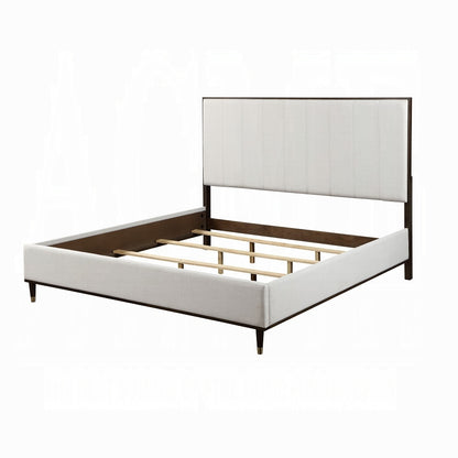 Carena 6-Piece Modern Luxury Bedroom Set Includes Panel Bed, Dresser, Chest, 2x Nightstands and Mirror, Box Spring Required