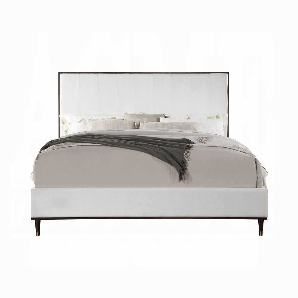 Carena 6-Piece Modern Luxury Bedroom Set Includes Panel Bed, Dresser, Chest, 2x Nightstands and Mirror, Box Spring Required