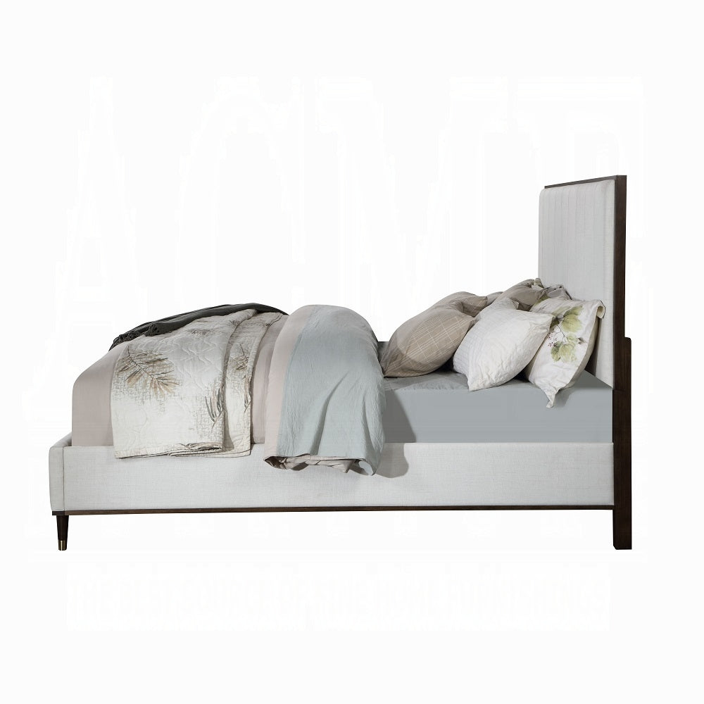 Carena 6-Piece Modern Luxury Bedroom Set Includes Panel Bed, Dresser, Chest, 2x Nightstands and Mirror, Box Spring Required