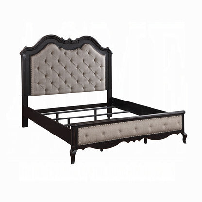 Chelmsford 6-Piece Contemporary Solid Wood Bedroom Set Includes Panel Bed, Assembled Dresser, Assembled Chest, 2xAssembled Nightstand and Mirror, Box Spring Required