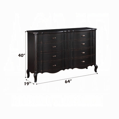 Chelmsford 6-Piece Contemporary Solid Wood Bedroom Set Includes Panel Bed, Assembled Dresser, Assembled Chest, 2xAssembled Nightstand and Mirror, Box Spring Required