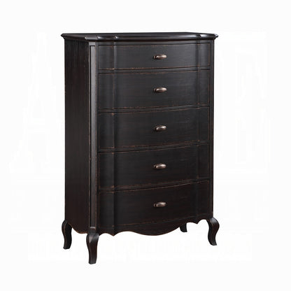Chelmsford 6-Piece Contemporary Solid Wood Bedroom Set Includes Panel Bed, Assembled Dresser, Assembled Chest, 2xAssembled Nightstand and Mirror, Box Spring Required
