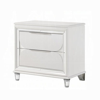 Tarian 6-Piece Modern Luxury Bedroom Set Includes Panel Bed w/Led & Storage, Assembled Dresser, Assembled Chest, 2xAssembled Nightstands and Mirror, Box Spring Not Required
