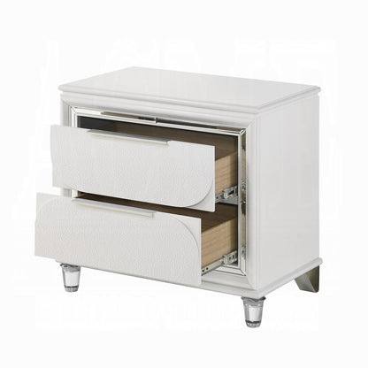 Tarian 6-Piece Modern Luxury Bedroom Set Includes Panel Bed w/Led & Storage, Assembled Dresser, Assembled Chest, 2xAssembled Nightstands and Mirror, Box Spring Not Required