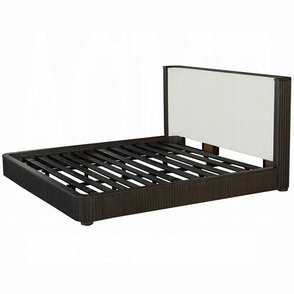 Clayten 6-Piece Modern Luxury Bedroom Set Includes Panel Bed, Assembled Dresser, Assembled Chest, 2xAssembled Nightstands and Mirror, Box Spring NOT Required