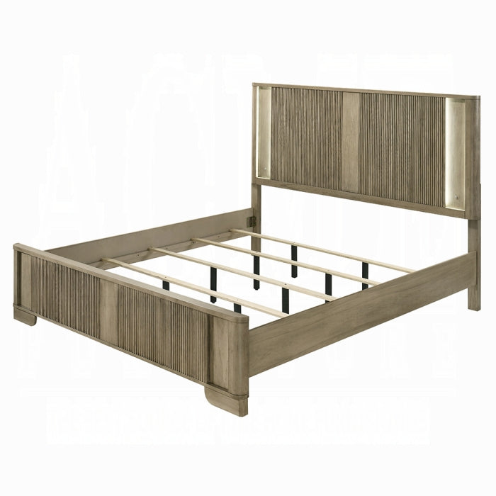 Lakkari Solid Wood Bed in Antique Oak